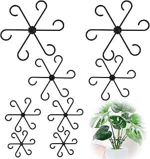 GLCSC 8pcs Plant Stem Support, Plant Support for Indoor Plants, Plastic Reusable Plant Stabilizer, Indoor Plants Accessories