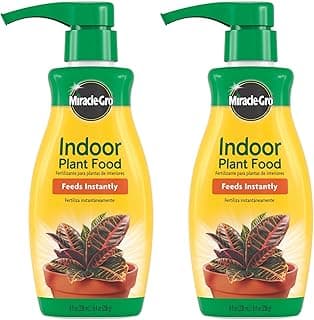 Miracle-Gro Indoor Plant Food, Liquid Plant Food for Houseplants, Snake Plants, Peace Lilies, Flowers, Vegetables, Herbs and More, 8 oz., 2...