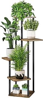 AZERPIAN Plant Stand 5 Tier Indoor Metal Flower Shelf for Multiple Plants Corner Tall Flower Holders for Patio Garden Living Room Balcony B...