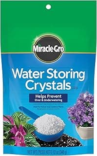 Miracle-Gro Water Storing Crystals - Soil Moisture Retention Crystals for Indoor and Outdoor Plants - 12 oz.