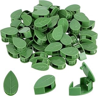Geiserailie 60 Pieces Plant Climbing Wall Fixture Clips with 72 Pieces Acrylic Adhesive Sticker Leaf Fixer Invisible Wall Vines Fixing Clip...